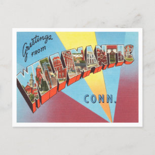 Carte Postale Salutations de Willimantic, Conneticut Travel