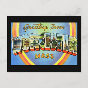 Carte Postale Salutations de Worcester Massachusetts