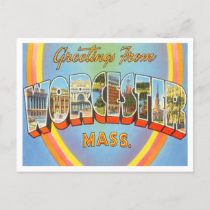 Carte Postale Salutations de Worcester, Massachusetts Travel