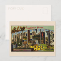 Salutations de Yosemite Grande Lettre Vintage