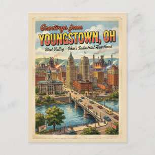 Carte Postale Salutations de Youngstown OH 