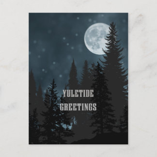 Carte Postale Salutations de Yuletide - Yule Moon