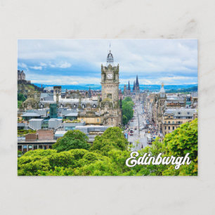 Carte Postale Salutations D'Édimbourg, Ecosse, Royaume-Uni