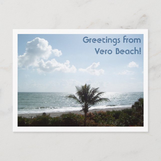 Carte Postale Salutations depuis Vero Beach ! (Devant)