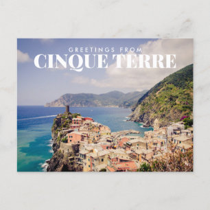 Carte Postale Salutations des Cinque Terre, Vernazza Postcard