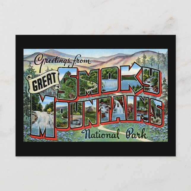 Carte Postale Salutations des Great Smokey Mountains (Devant)