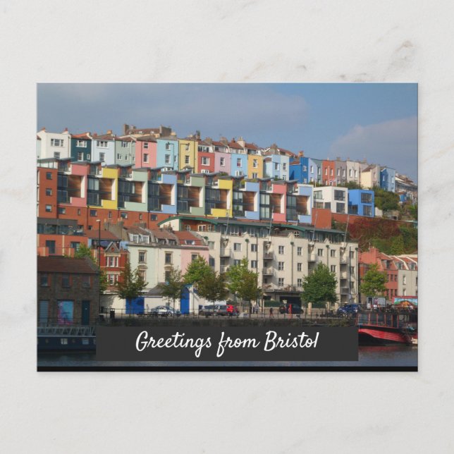Carte Postale Salutations des maisons du quai de Bristol (Devant)