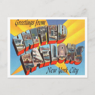 Carte Postale Salutations des Nations Unies, New York