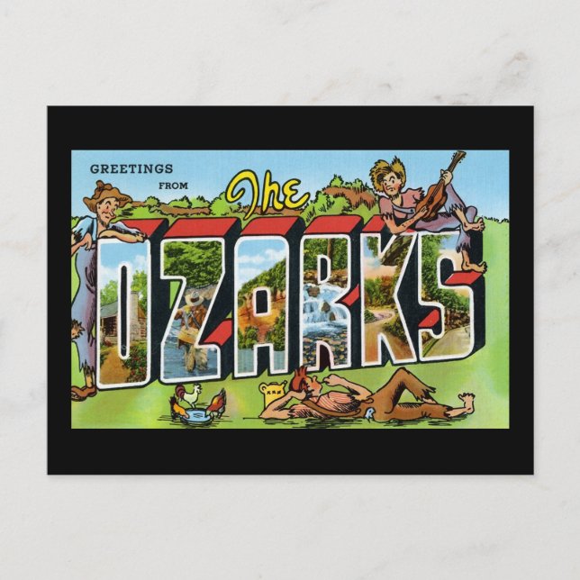Carte Postale Salutations des Ozarks (Devant)