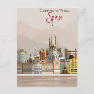 Carte Postale Salutations d'Espagne