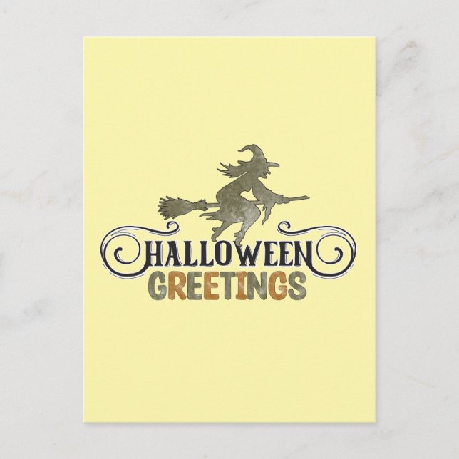 Carte Postale Salutations d'Halloween - Halloween (Devant)