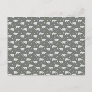 Carte Postale Salutations d'hiver avec de petites oreilles polai