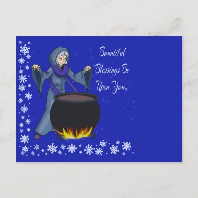 Carte Postale Salutations d'hiver Pagan (Devant)