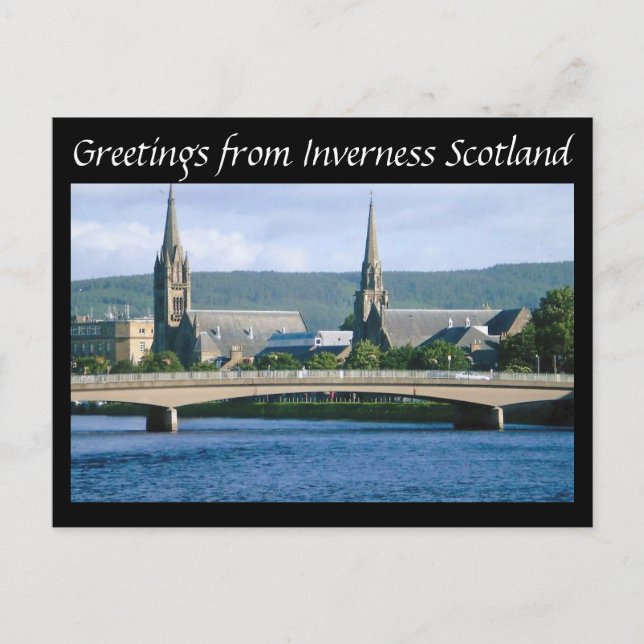 Carte Postale Salutations d'Inverness Scotland (Devant)