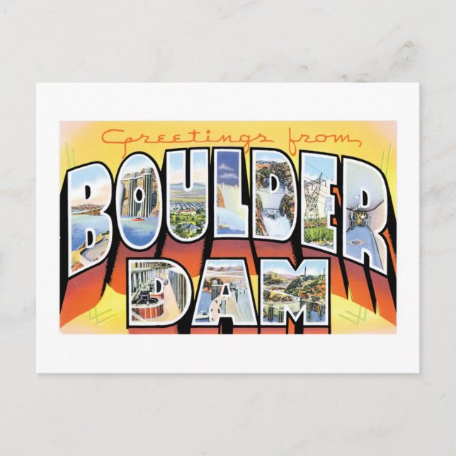 Carte Postale Salutations du barrage Boulder ! (Devant)