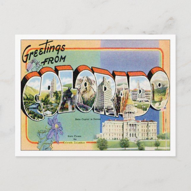 Carte Postale Salutations Du Colorado (Devant)