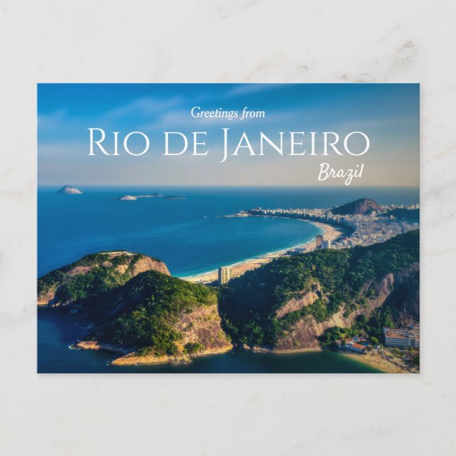 Carte Postale Salutations du coucher de soleil à Rio de Janeiro  (Devant)