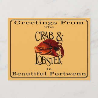 Carte Postale Salutations du crabe et du homard