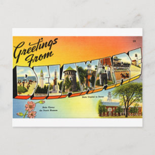 Carte Postale Salutations du Delaware