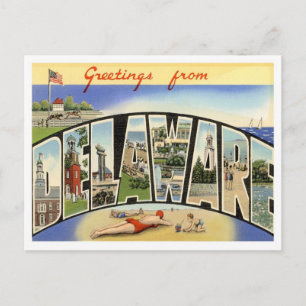Carte Postale Salutations du Delaware