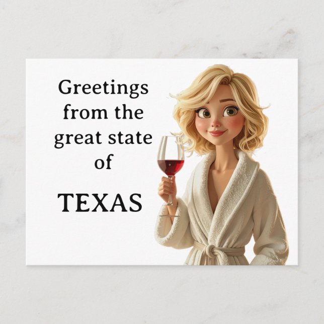 Carte Postale Salutations du grand état du Texas (Devant)