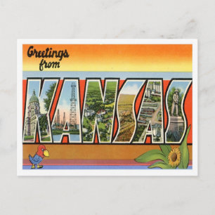 Carte Postale Salutations Du Kansas