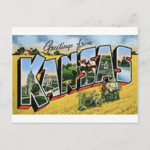 Carte Postale Salutations du Kansas