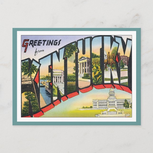 Carte Postale Salutations Du Kentucky (Devant)