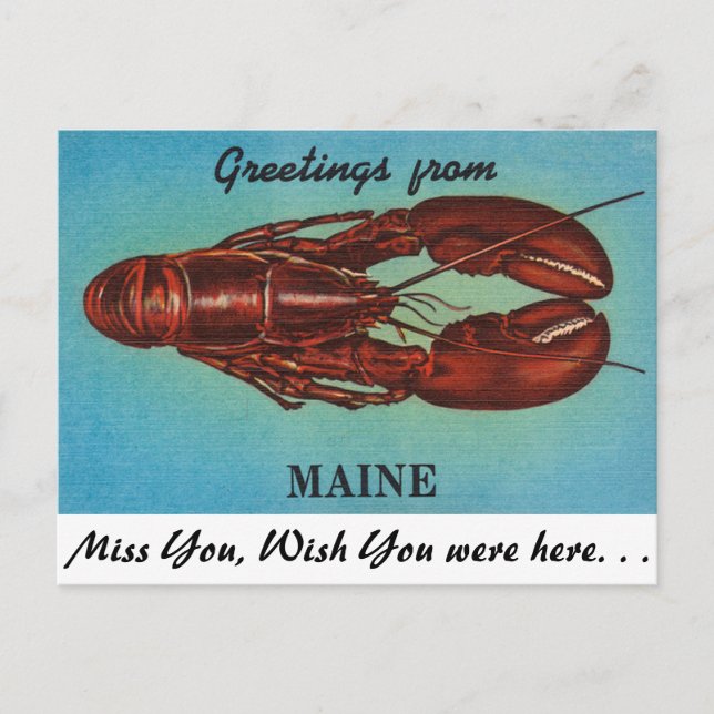 Carte Postale Salutations du Maine (Devant)