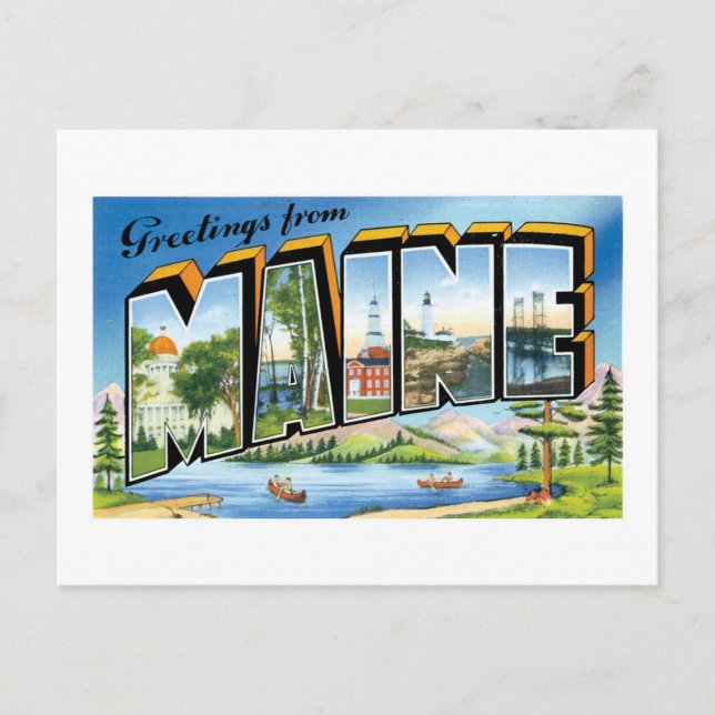 Carte Postale Salutations du Maine ! (Devant)