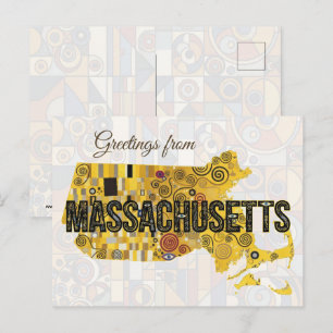Carte Postale Salutations du Massachusetts