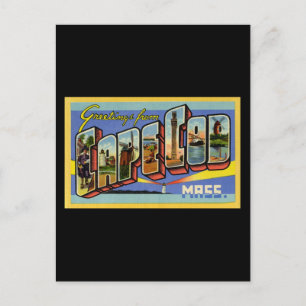 Carte Postale Salutations du Massachusetts de Cape Cod
