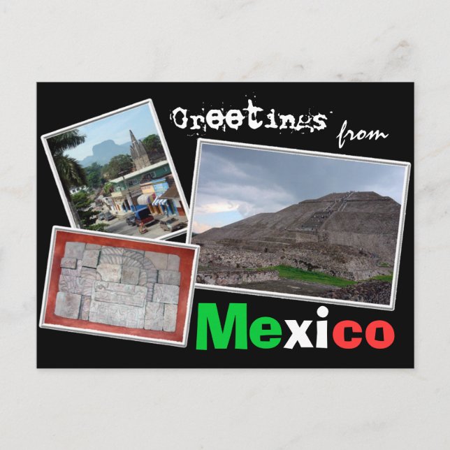 Carte Postale Salutations du Mexique (Devant)