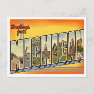 Carte Postale Salutations Du Michigan