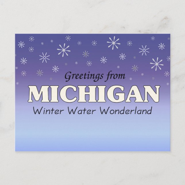 Carte Postale Salutations du Michigan (Devant)