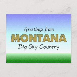 Carte Postale Salutations du Montana