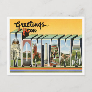 Carte Postale Salutations Du Montana