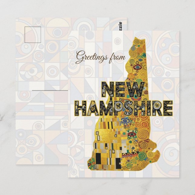 Carte Postale Salutations du New Hampshire (Devant / Derrière)