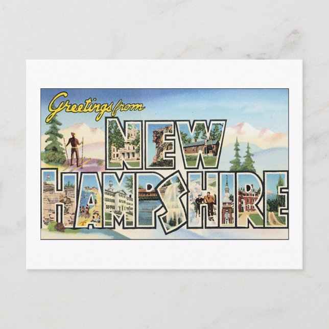 Carte Postale Salutations du New Hampshire (Devant)