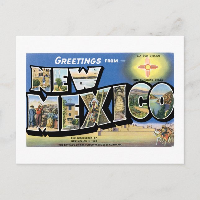 Carte Postale Salutations du Nouveau Mexique ! (Devant)