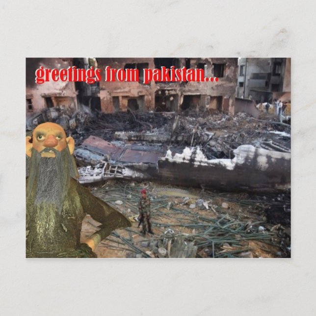 Carte Postale salutations du pakistan (Devant)