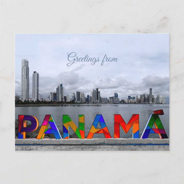 Carte Postale Salutations du Panama (Devant)