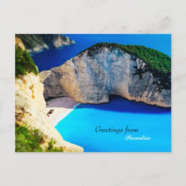 Carte Postale Salutations du Paradis (Devant)