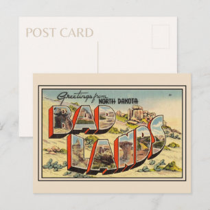Carte Postale Salutations du parc national Badlands North Dakota