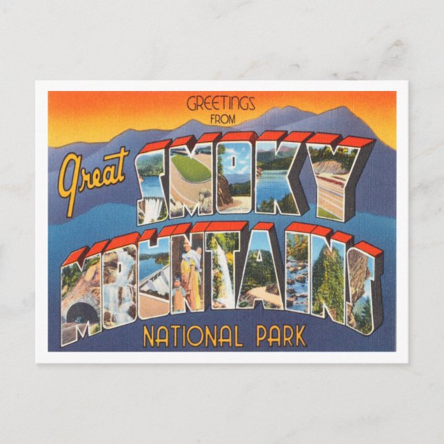 Carte Postale Salutations du parc national des Great Smoky Mount (Devant)
