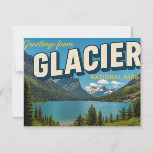Carte Postale Salutations du parc national Glacier Canyon