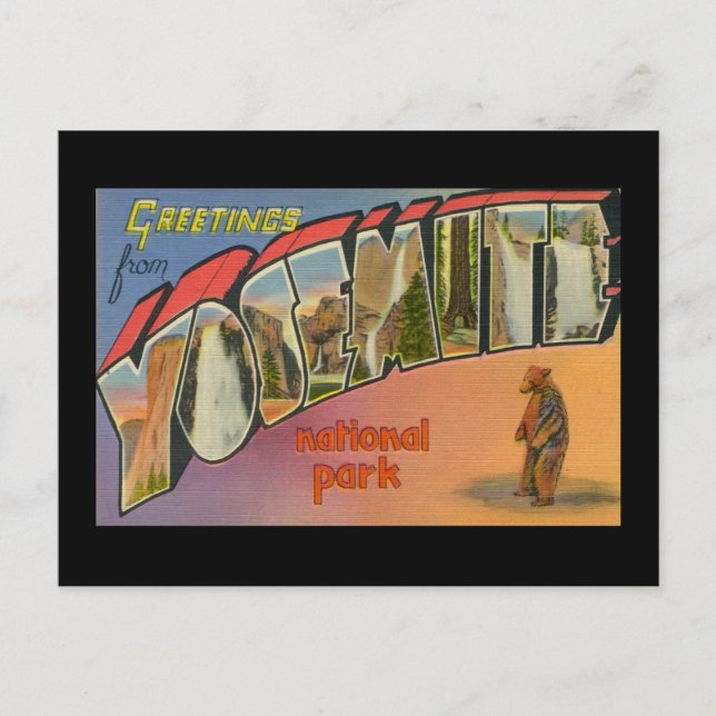 Carte Postale Salutations Du Parc National Yosemite (Devant)
