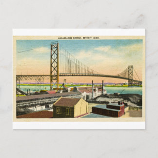 Carte Postale Salutations du pont Ambassador Detroit