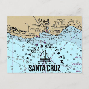 Carte Postale Salutations Du Tableau Nautique Père Noël Cruz