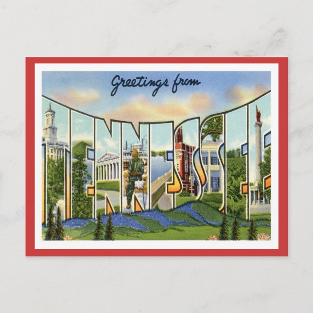Carte Postale Salutations Du Tennessee (Devant)